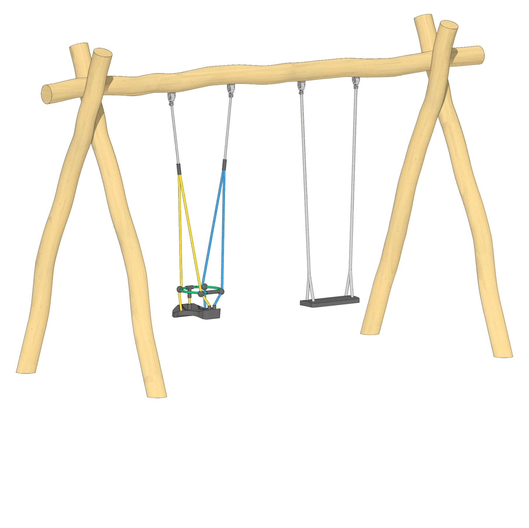 Schaukel 2-fach LH210cm, 1 Kleinkind-Schaukelsitz Ansicht 2