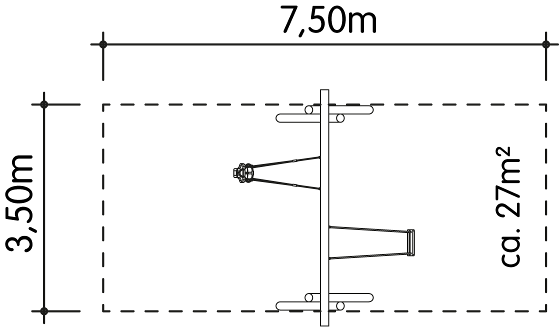 Schaukel 2-fach LH210cm, 1 Kleinkind-Schaukelsitz Ansicht 4