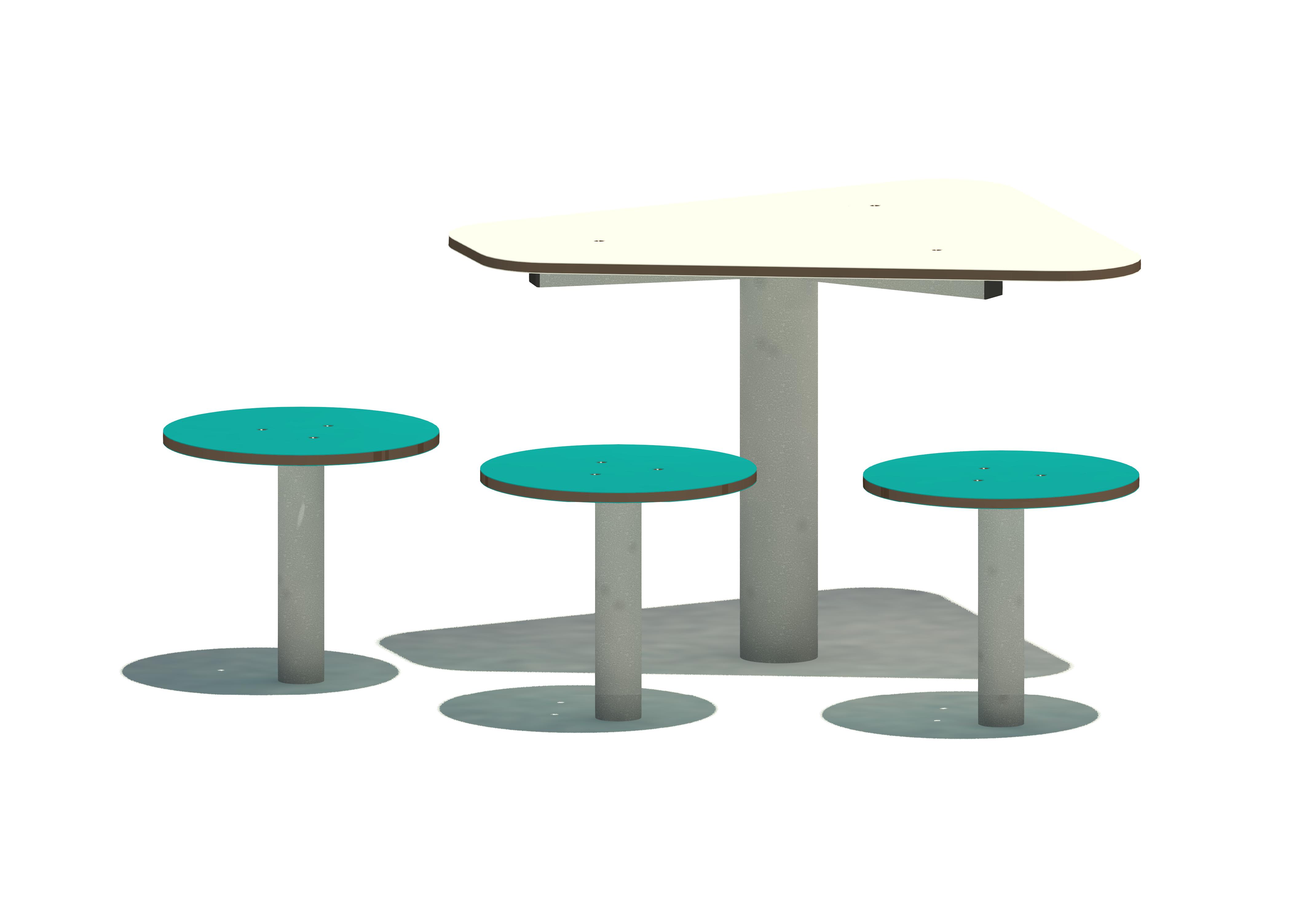 Tisch mit 3 Hocker 18158 Ansicht 2
