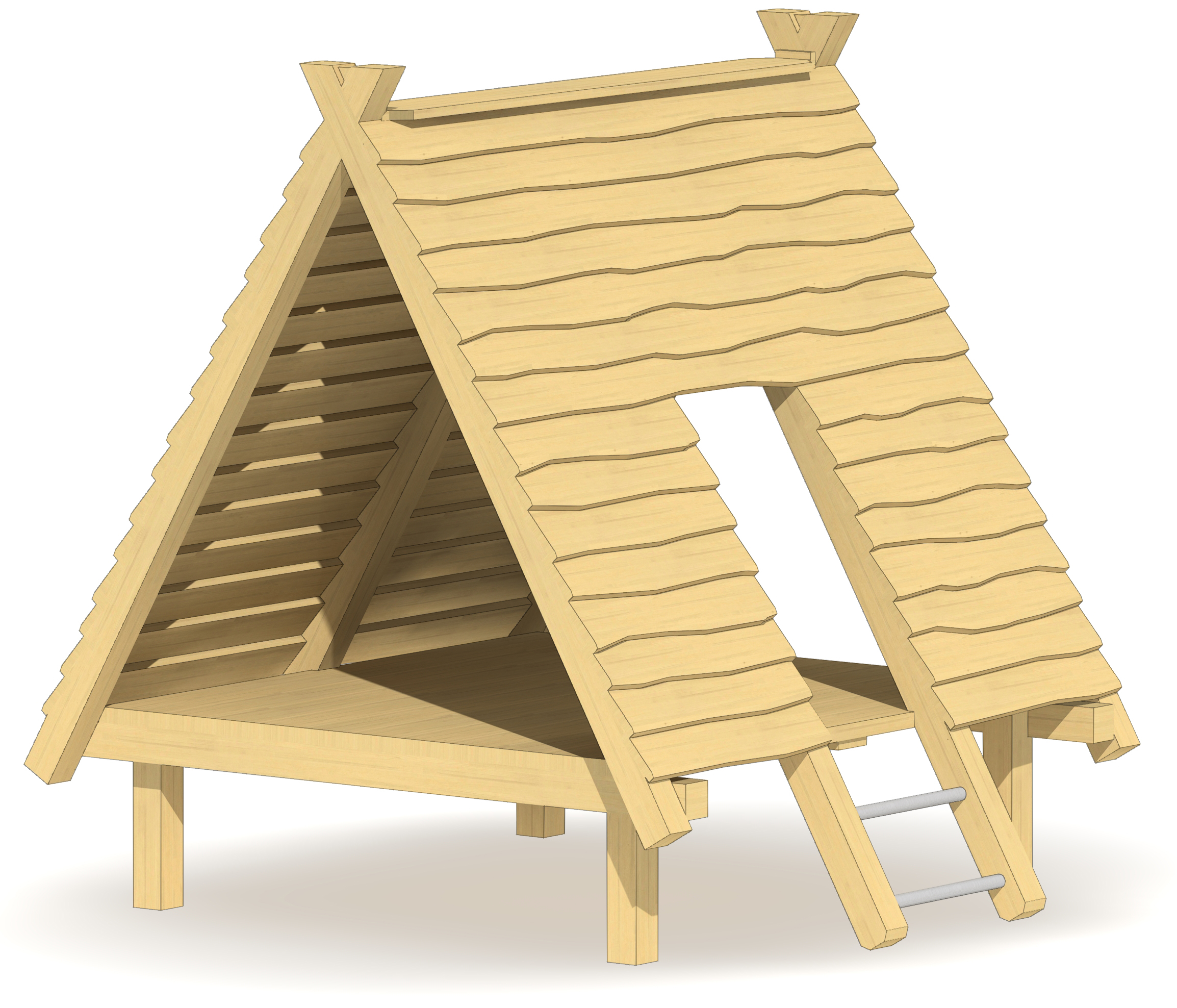 Holz-Zelt Ansicht 4