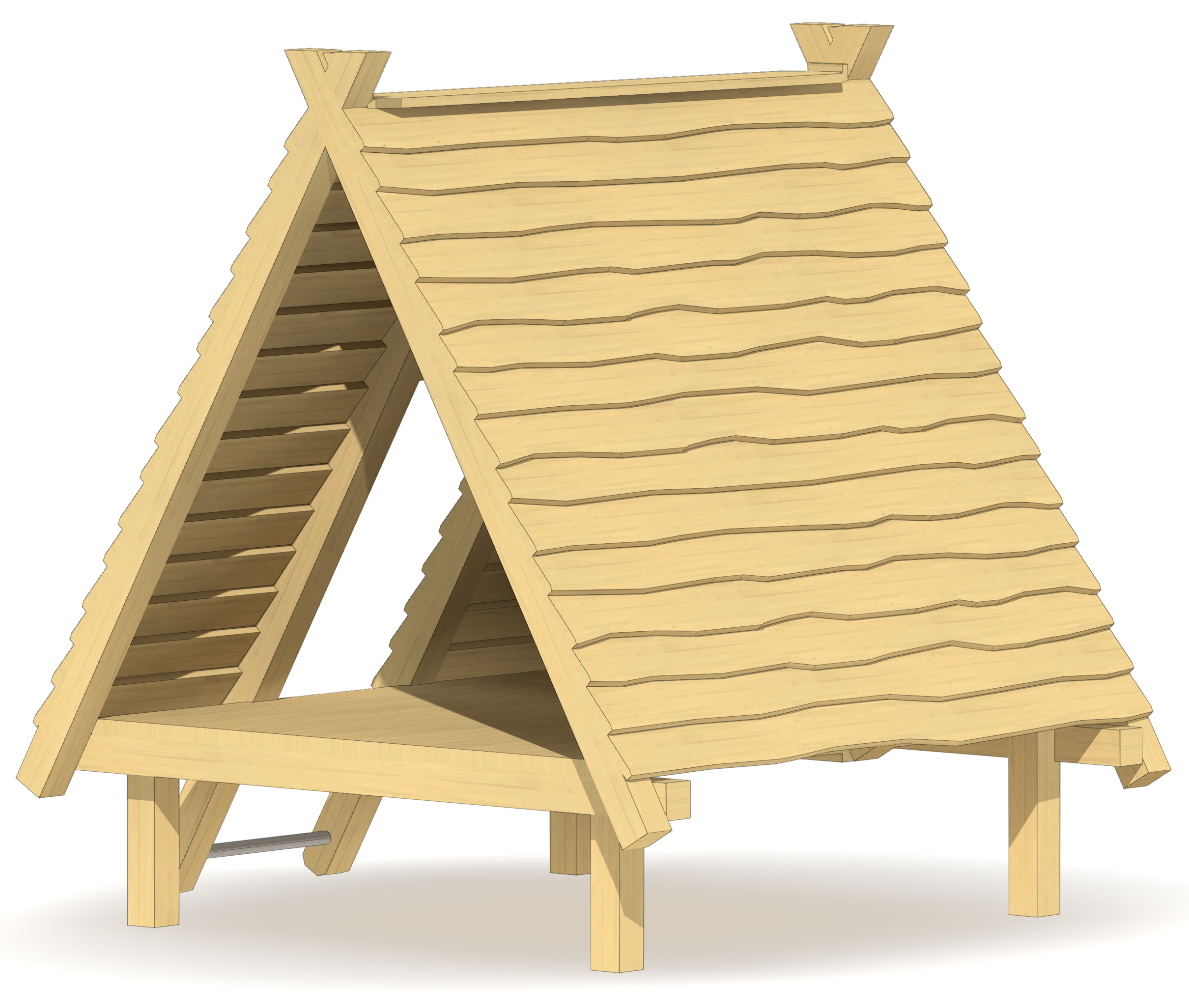 Holz-Zelt Ansicht 5