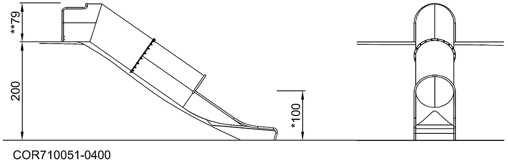 Hang-Röhrenrutsche COR71005 Ansicht 3