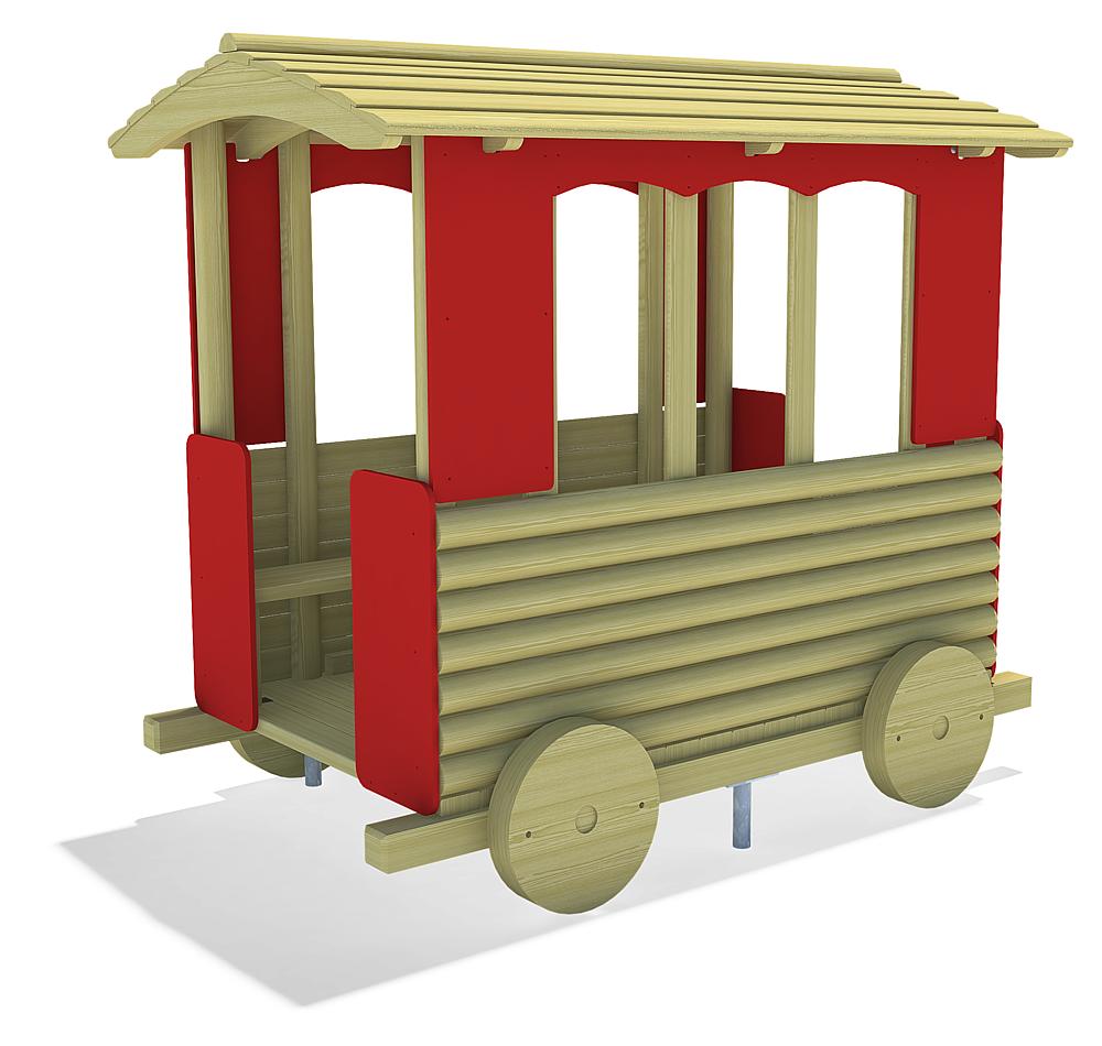 Große Eisenbahn Waggon Ansicht 1