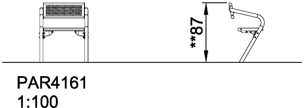 Agora Stuhl, Stahl PAR4161 Ansicht 2