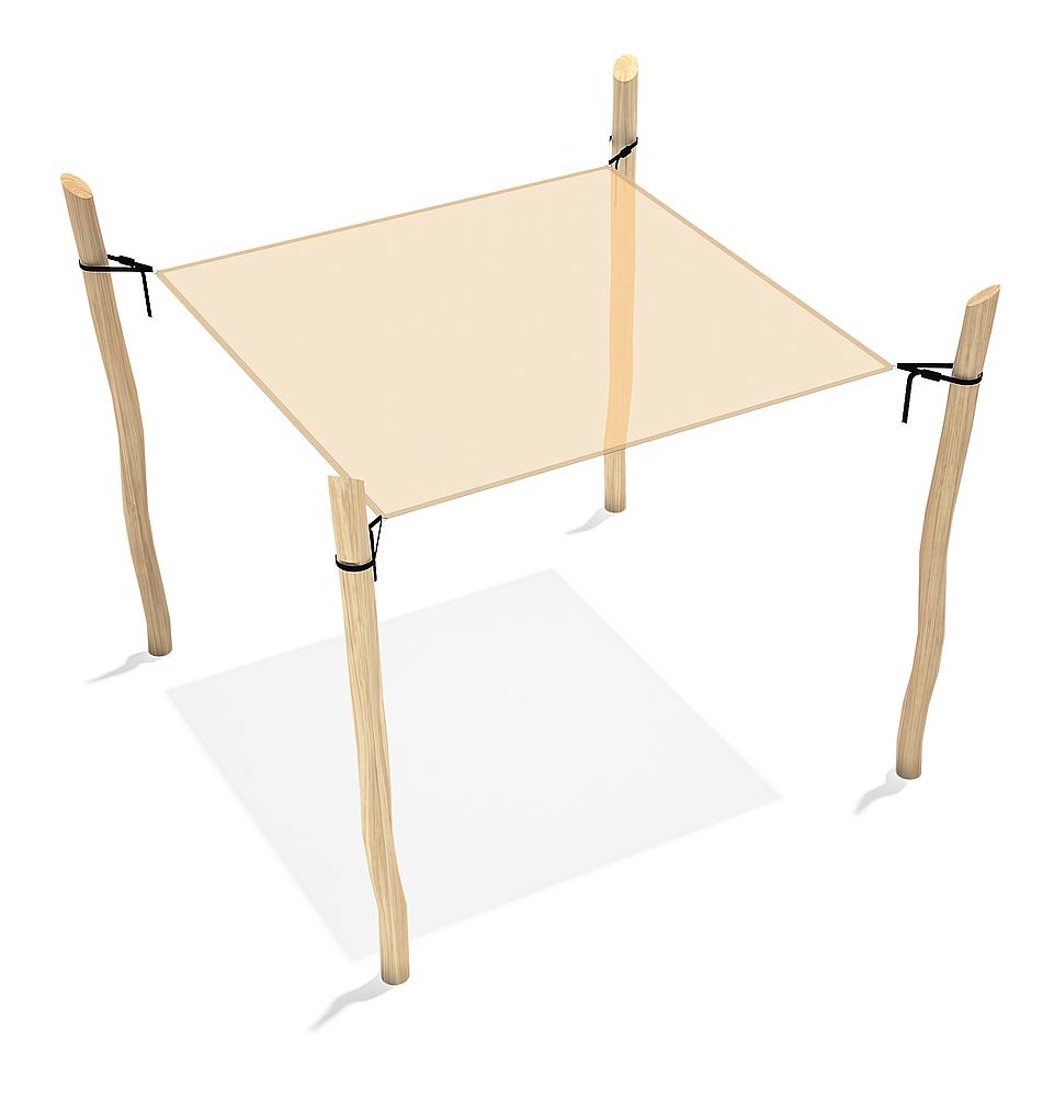 Sonnensegel komplett Sonya 3x3 m Ansicht 1