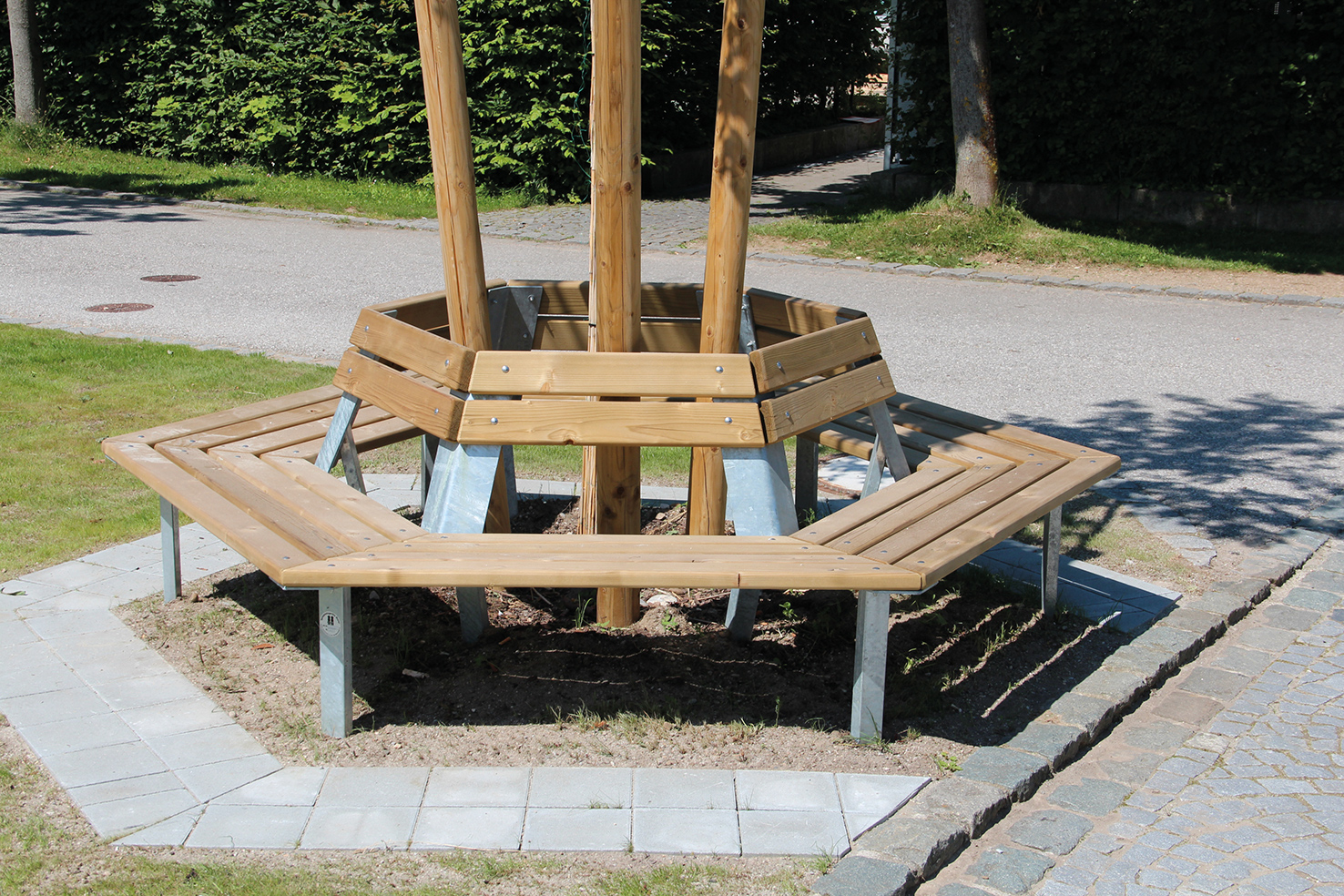 6-Eck-Bank 17001, Innen-Ø 100 cm Ansicht 4