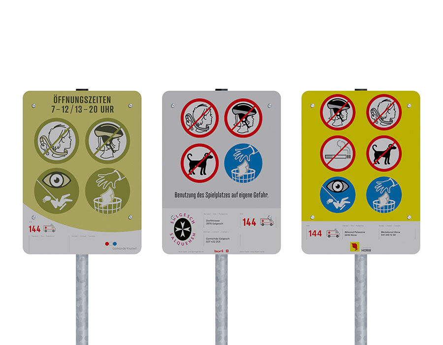 Spielplatztafel Design nach Wahl, Bürli