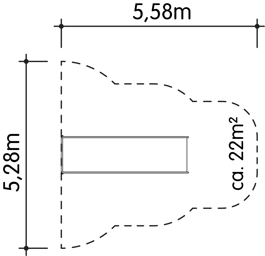 Wellen-Anbaurutsche 100xPH245cm Ansicht 4