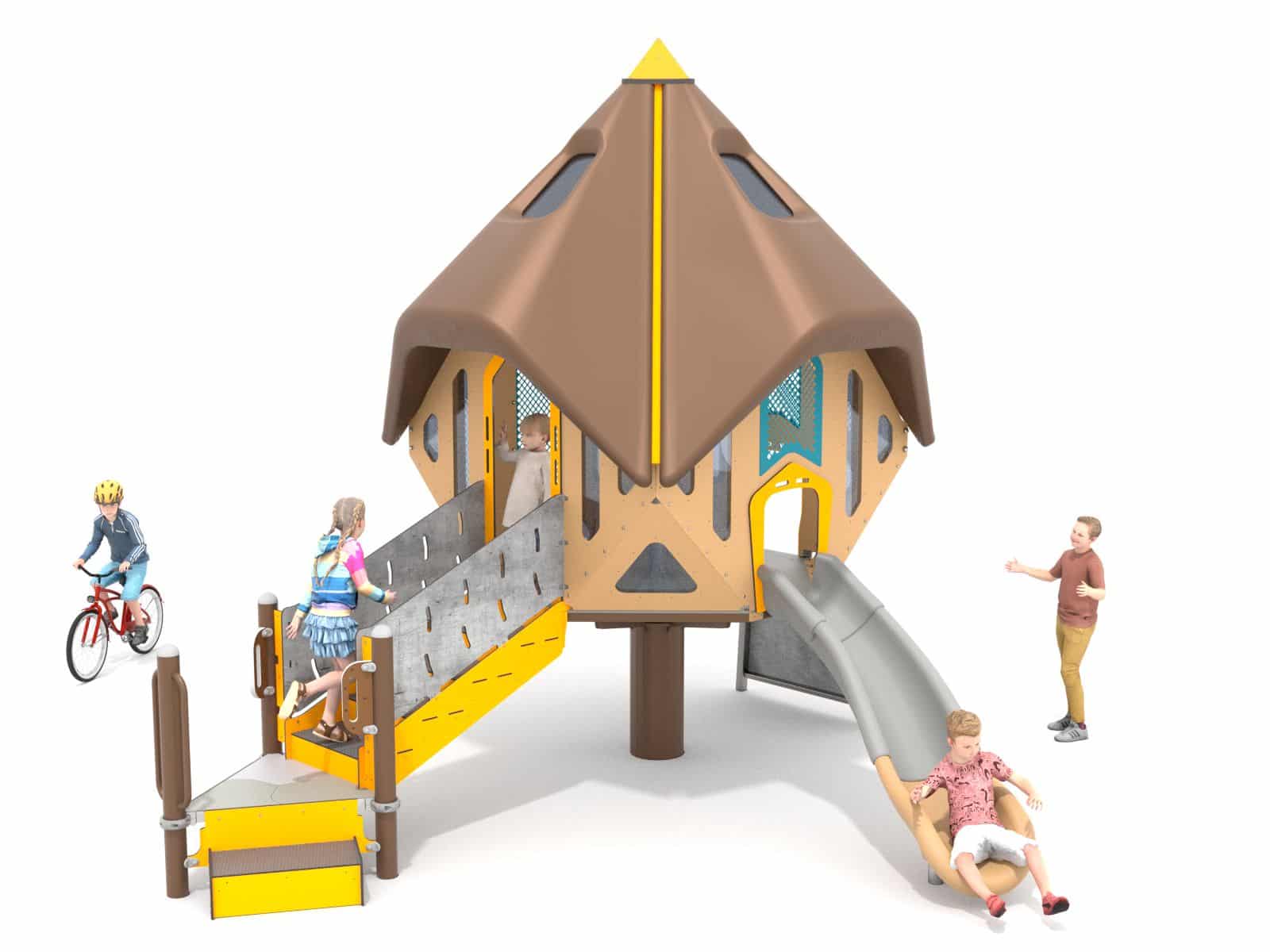 Turm mit Rutschen Ansicht 2