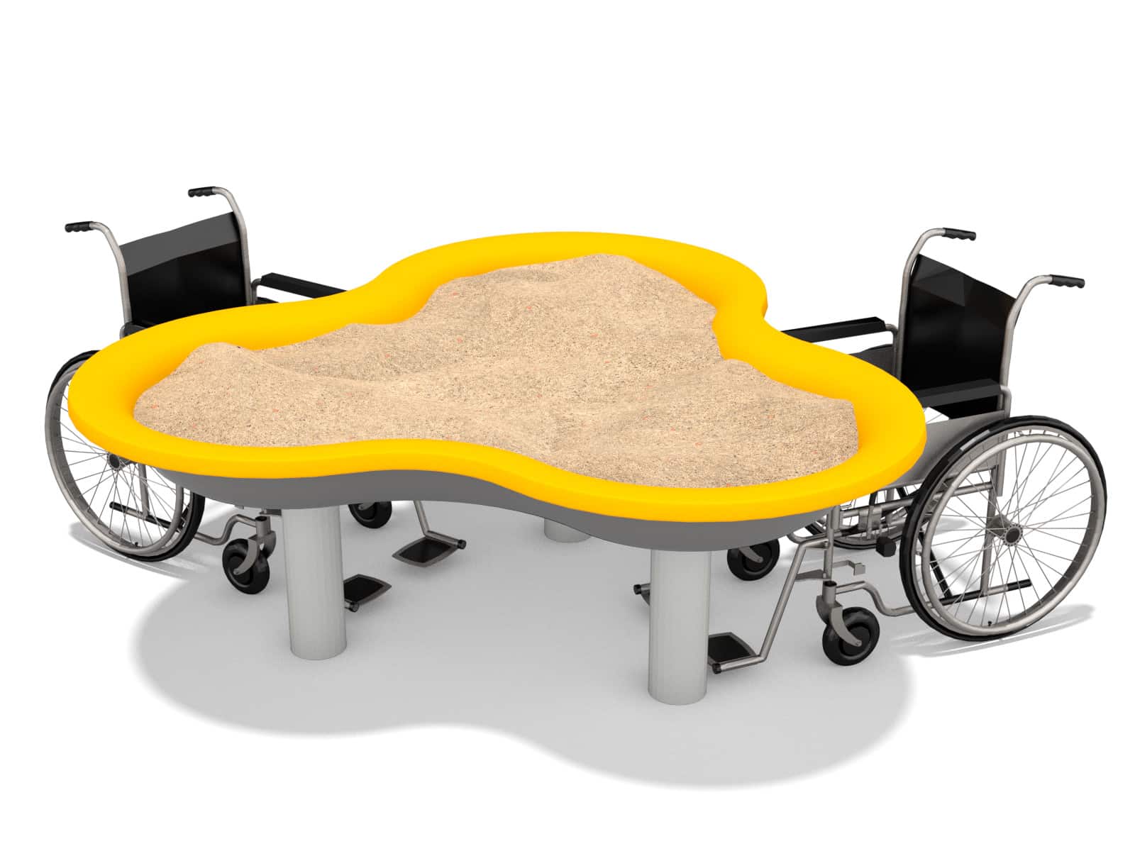 Rollstuhl-Sandkasten für den Spielplatz