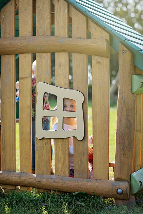 Spielhütte mit Seite, Giebel & Tresen NRO414 Ansicht 4
