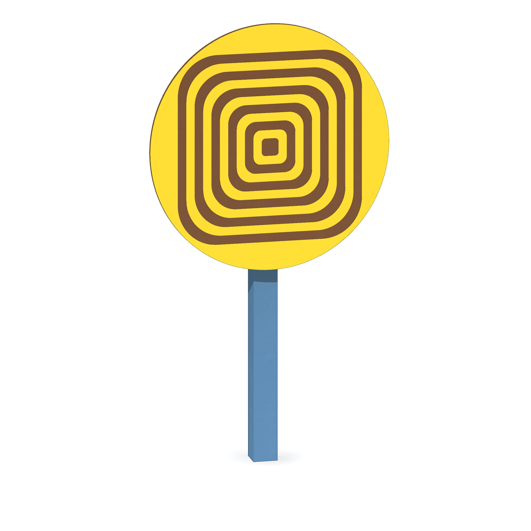 Drehspiel HPL Ø100cm, Würfel, mit 1 Pfosten Ansicht 2