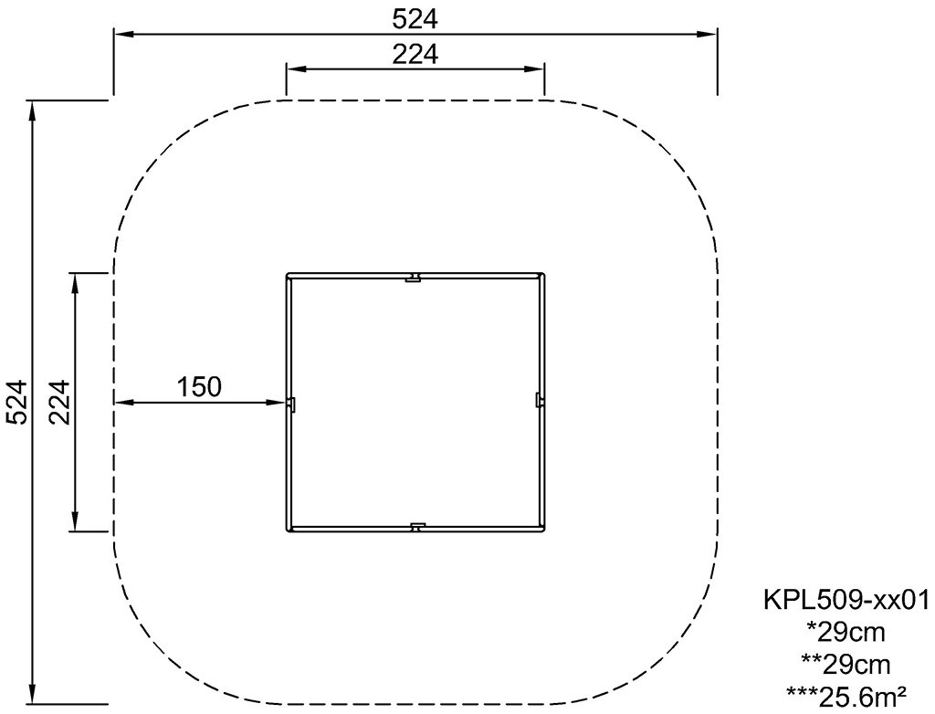 Sandkasten (224 cm x 224 cm) KPL509 Ansicht 3