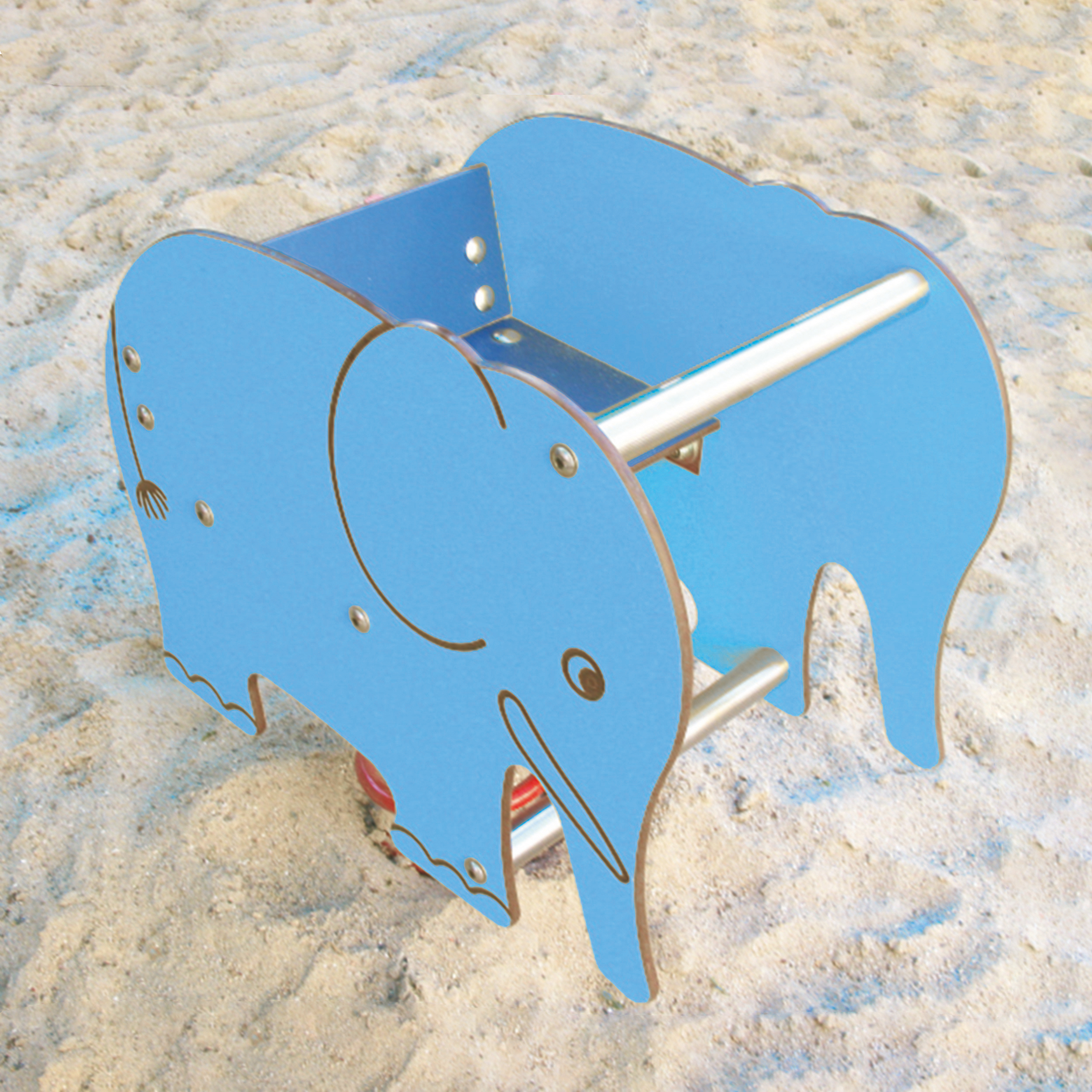 Wippgerät Elefant Edwin mit Rückenlehne - Ansicht 2