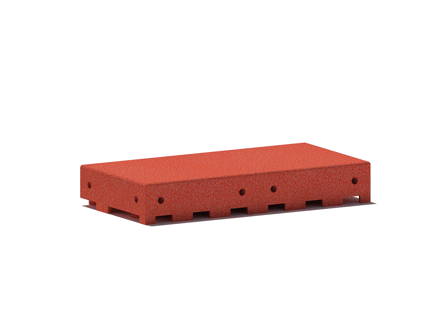 Fallschutzplatte 70 mm, Rot, 250 x 500 mm, FF 210, Maier Spielplatzgeräte