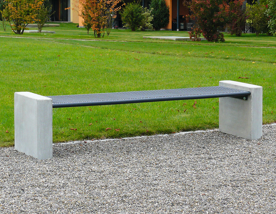 Parkbank Stahlgitter Ansicht 3