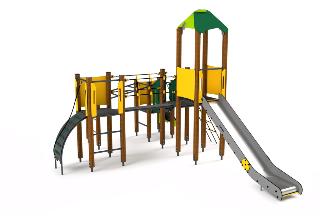 10016 Kletterkombination mit Seilen, Brücke und Rutsche, Astrus