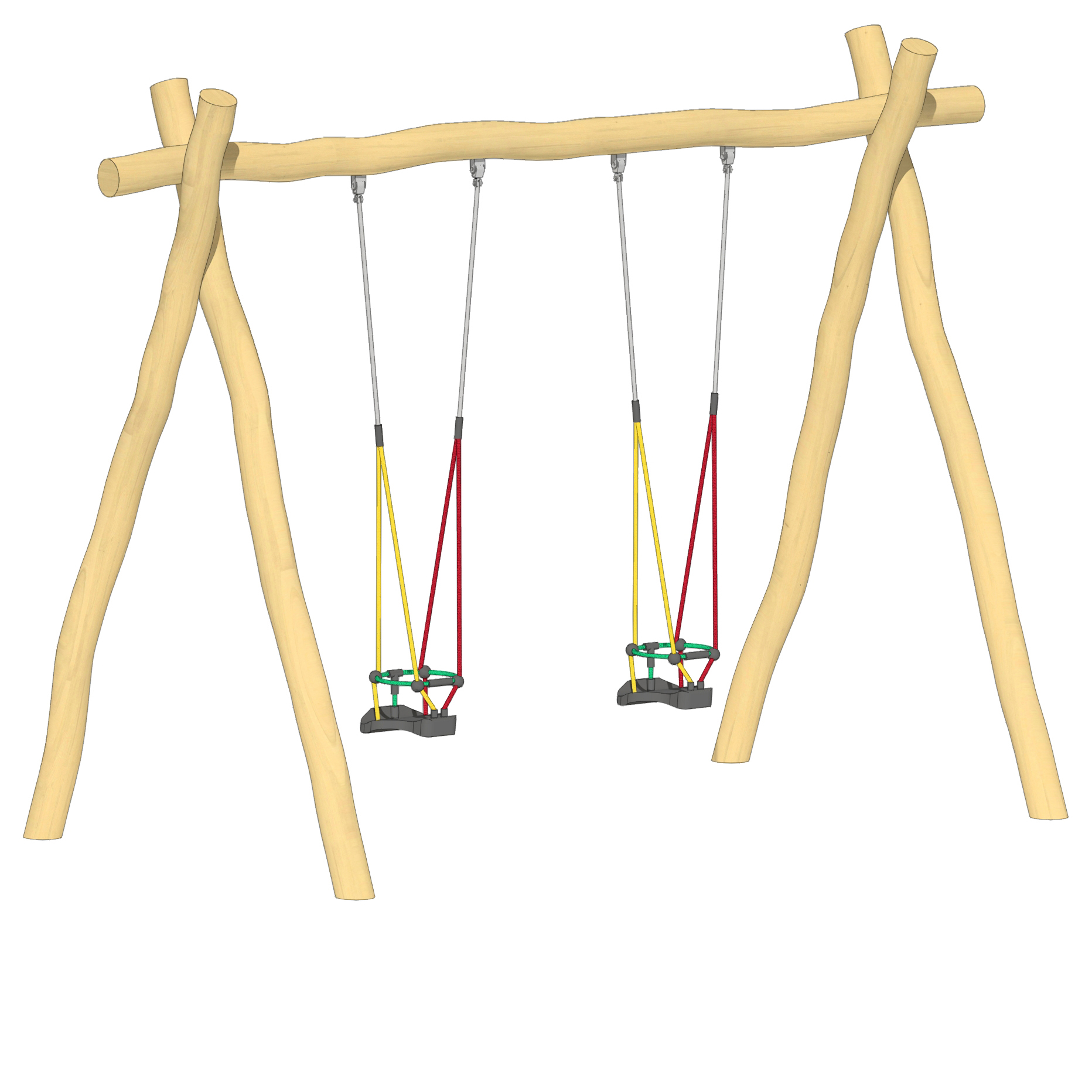 Schaukel 2-fach LH250cm, 2 Kleinkind-Schaukelsitze