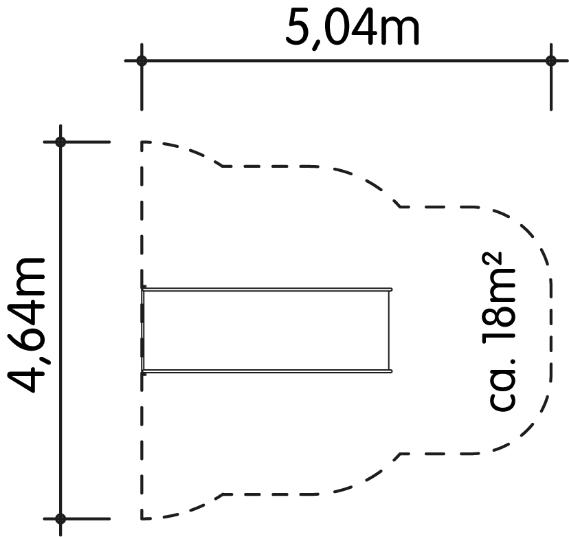 Wellen-Anbaurutsche 100xPH195cm Ansicht 4