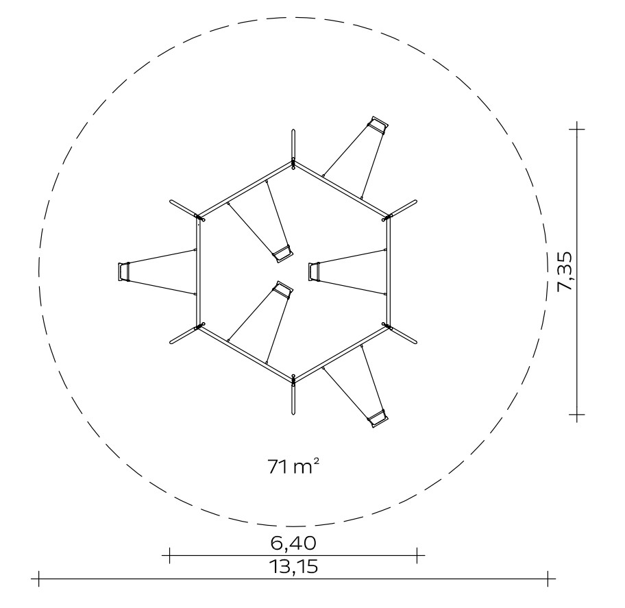 Standardkontaktschaukel (2,50) Edelstahl Ansicht 3