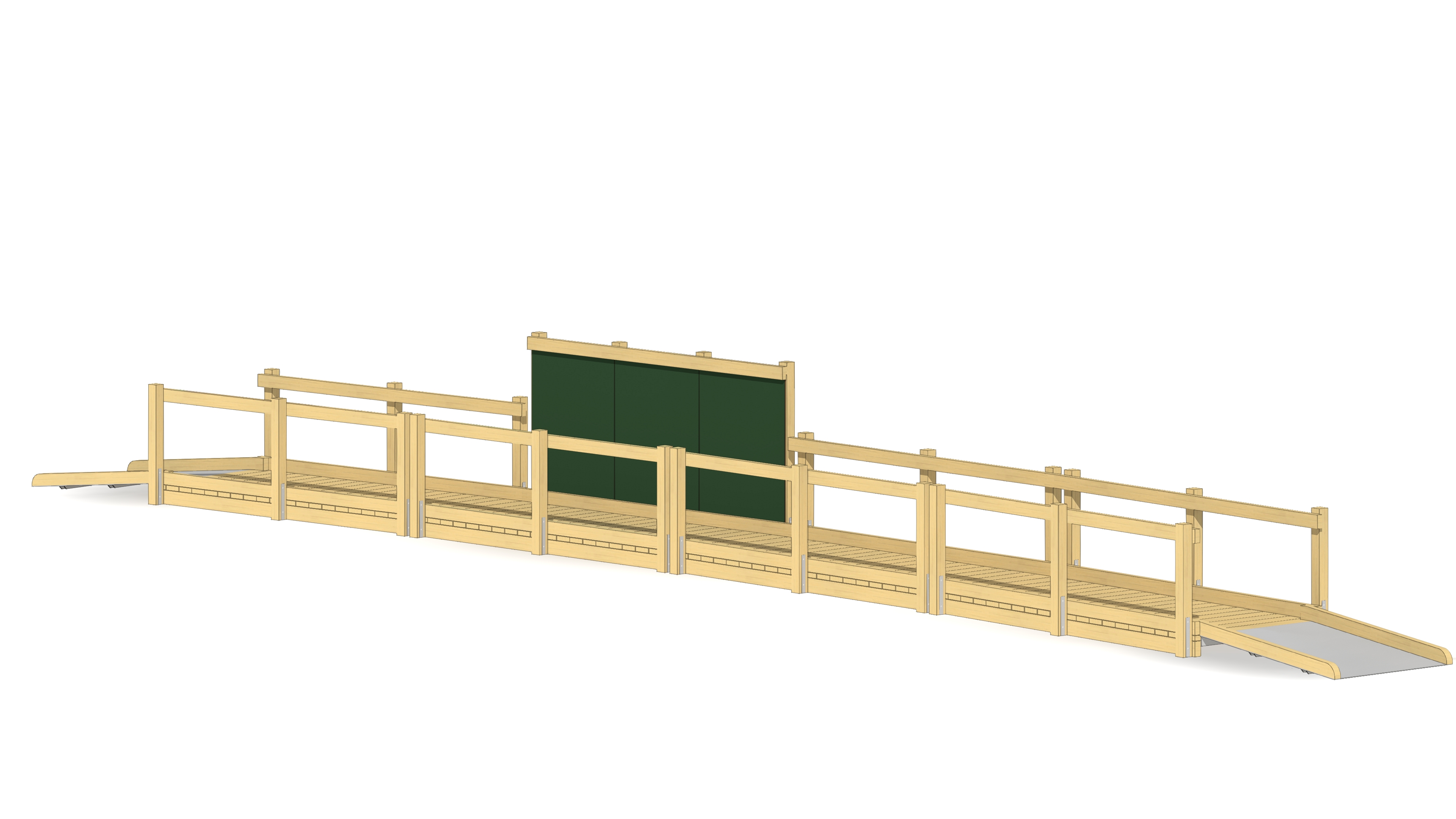 Steg mit Rampen und Maltafel