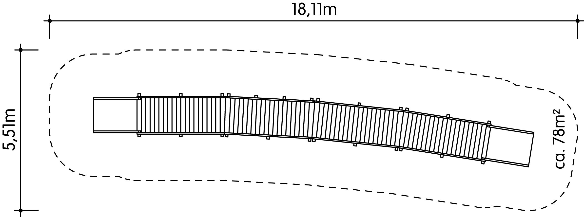 Steg mit Rampen und Maltafel Ansicht 4