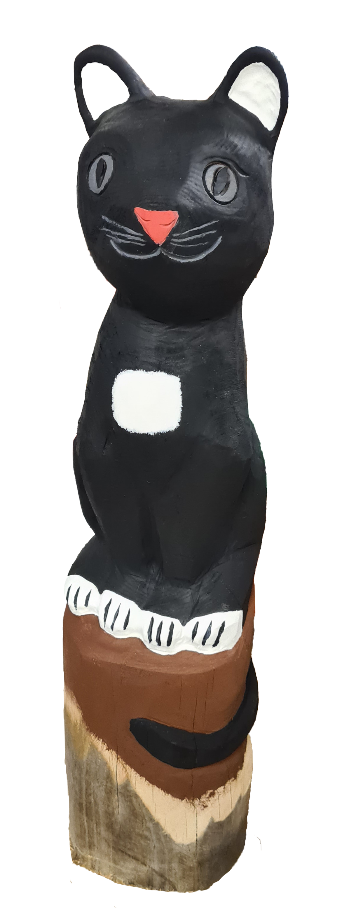 Pfostenkopf/Schnitzfigur Katze - Ansicht 4