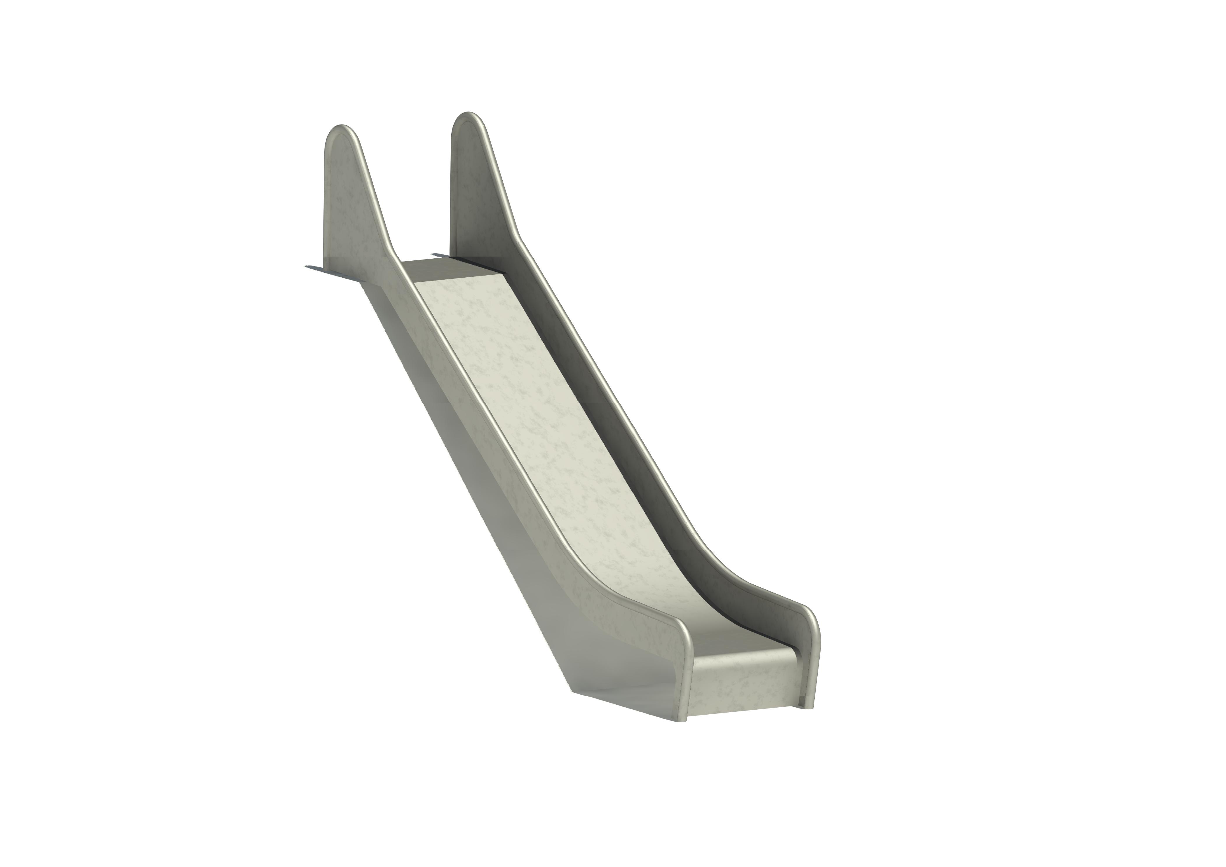 Hangrutschbahn Edelstahl, ABH 120 cm, Breite 50 cm, Maier Spielplatzgeräte