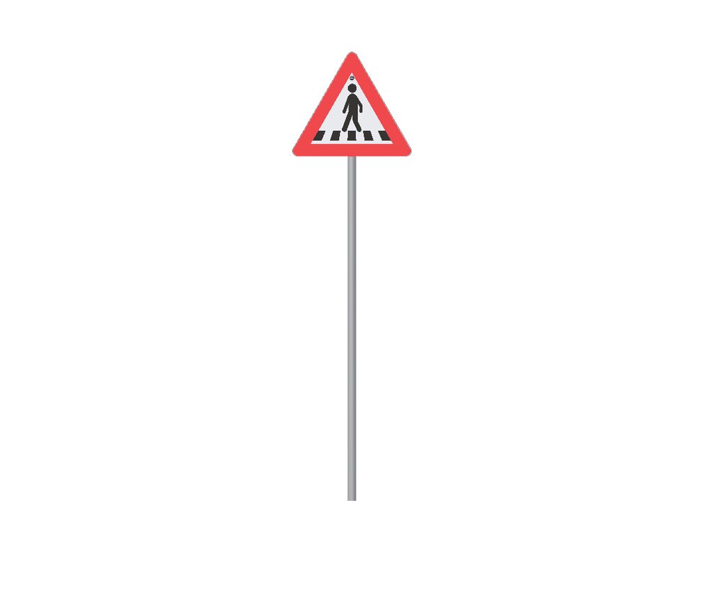 Fussgängerstreifen - Verkehrsschild Ansicht 2