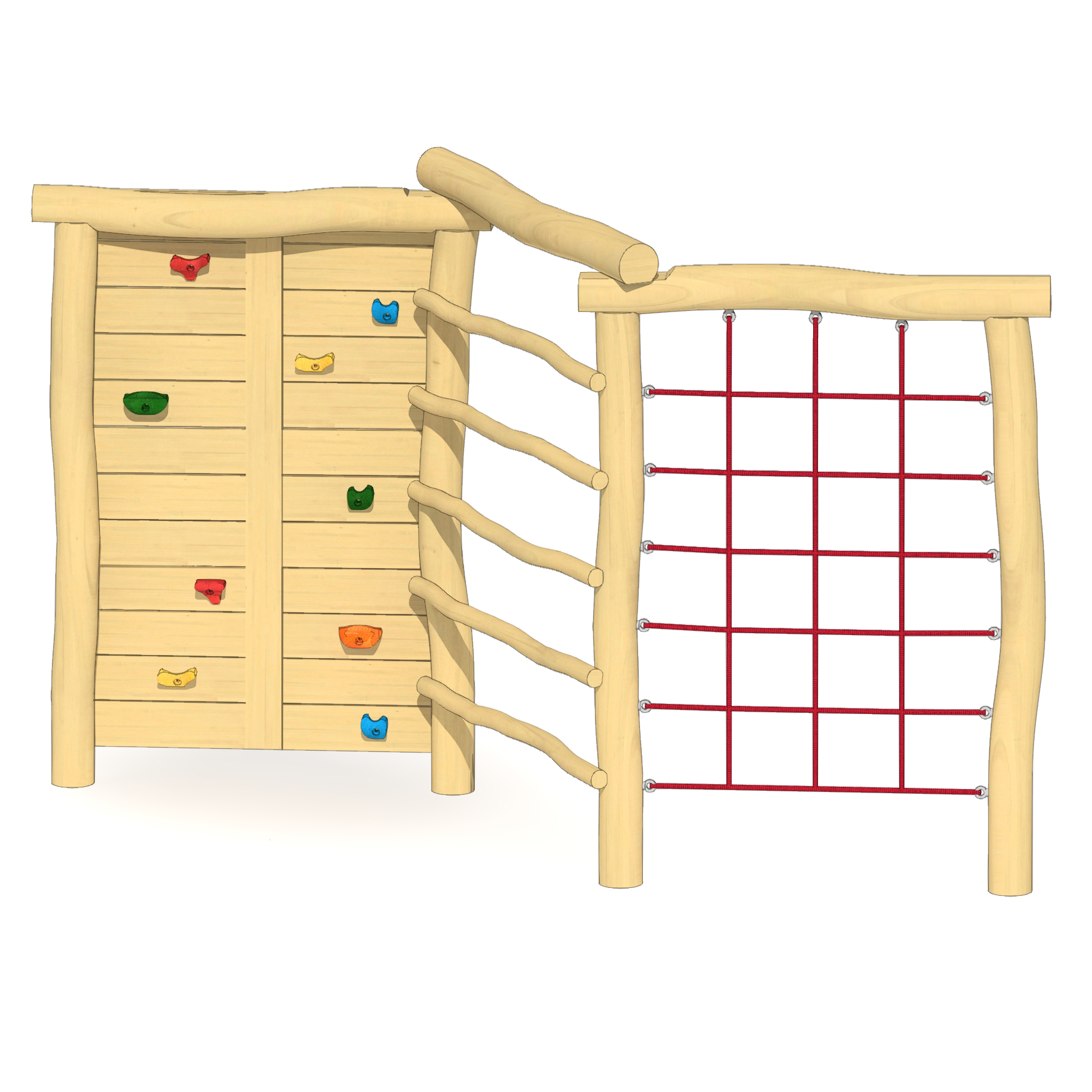 Zick-Zack-Kletterwand 3-teilig Ansicht 4