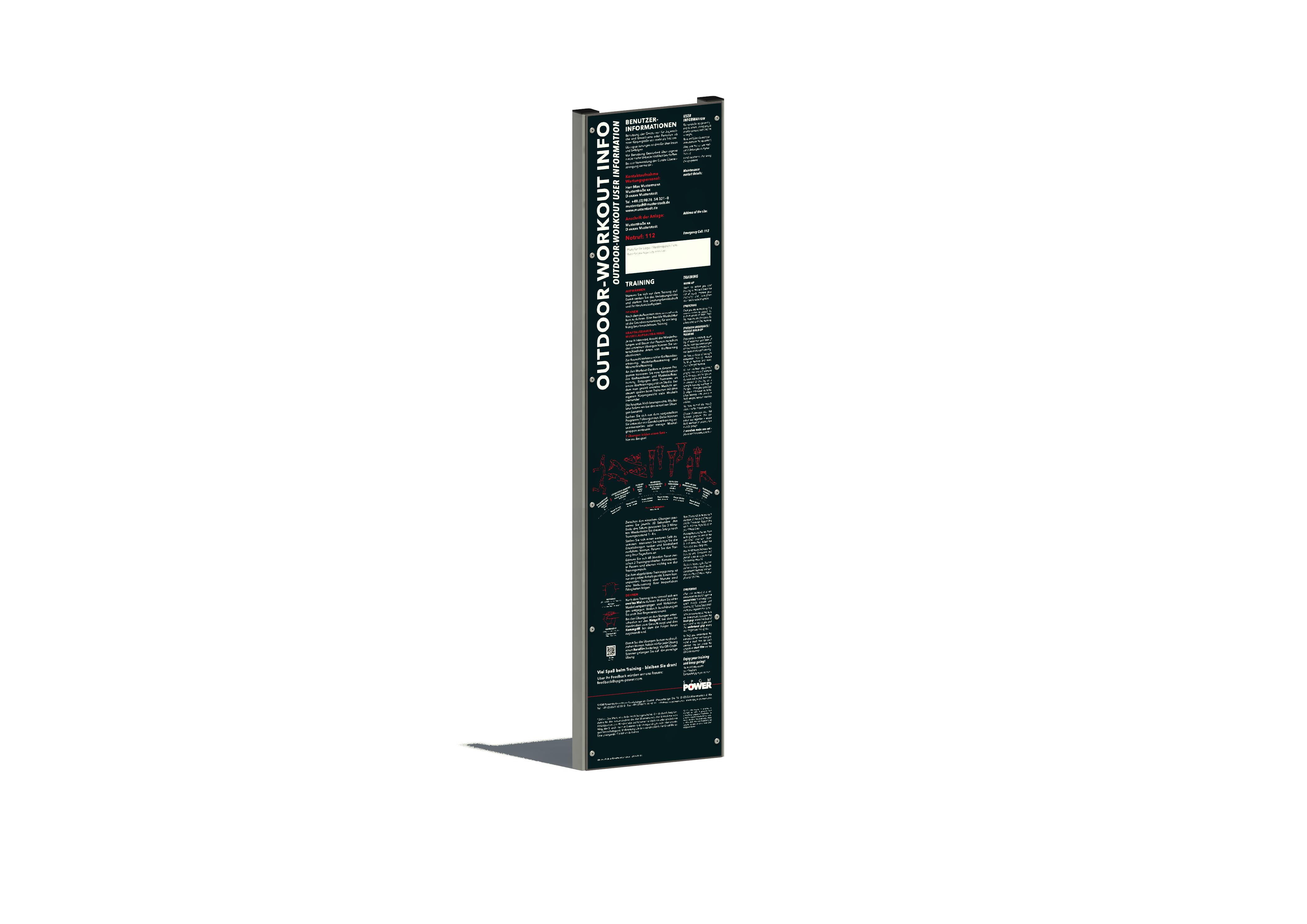 SPGM POWER® Workout Info-Stele, Maier Spielplatzgeräte