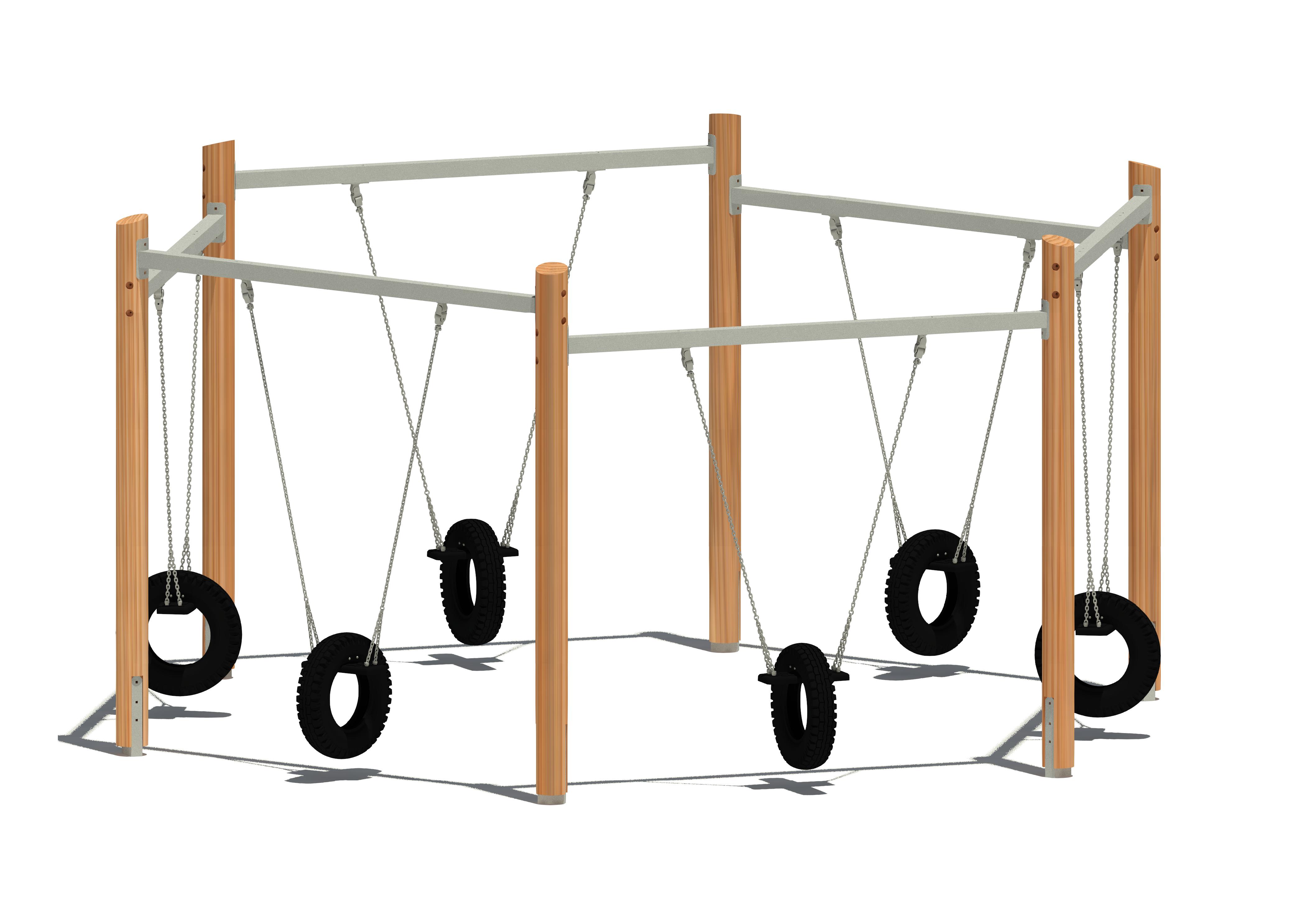 Schaukel 530, 6-sitzig, Maier Spielplatzgeräte