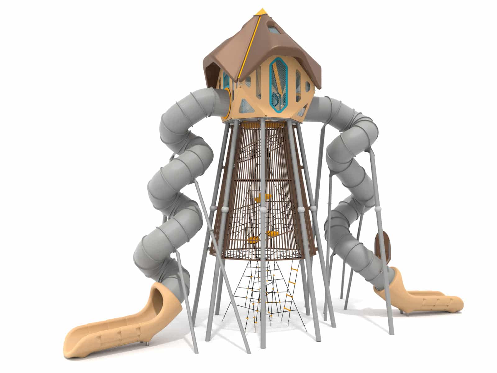 Hoher Turm mit Rutschen und Lianarium Ansicht 3