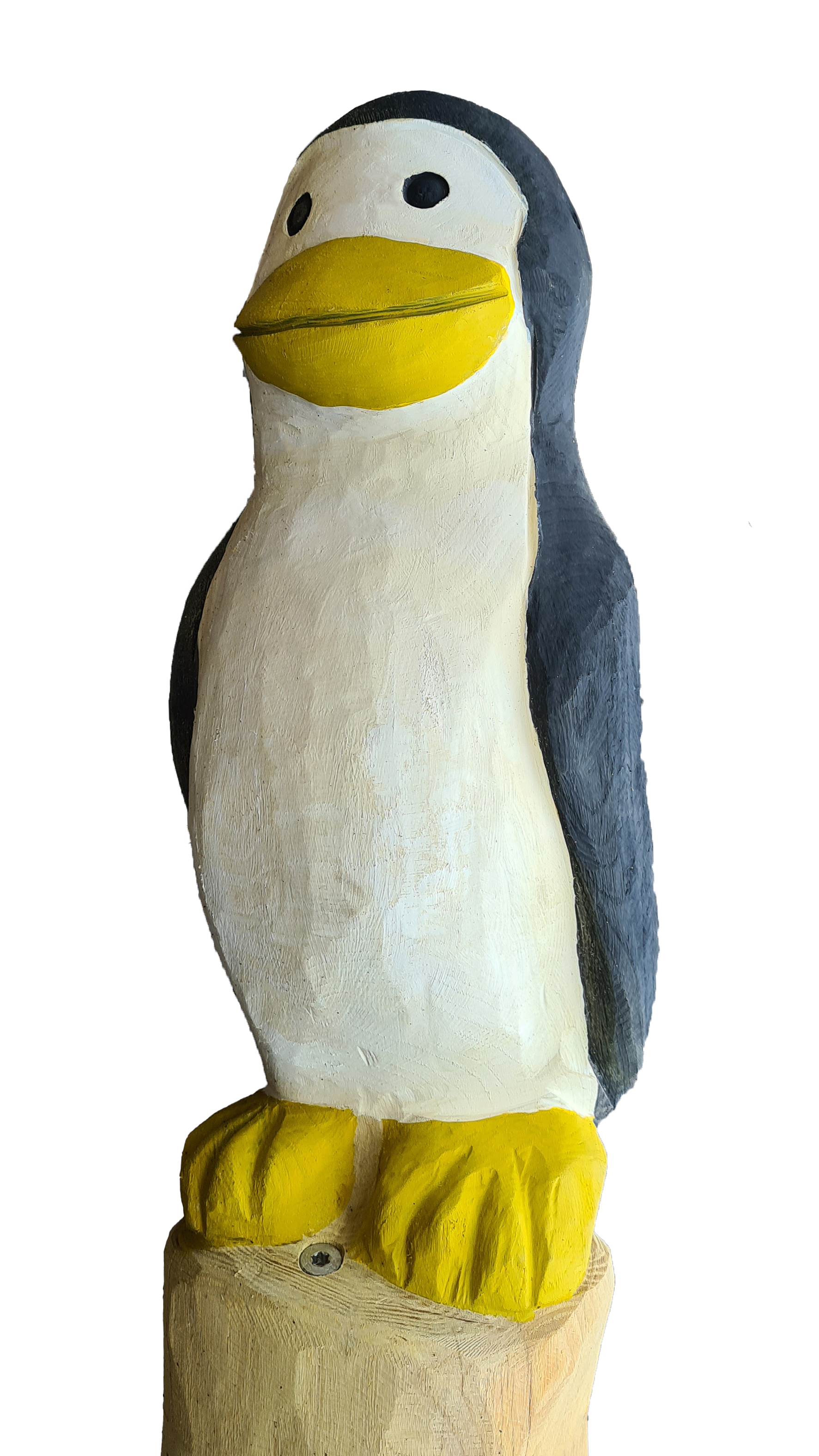 Pfostenkopf/Schnitzfigur Pinguin - Ansicht 2