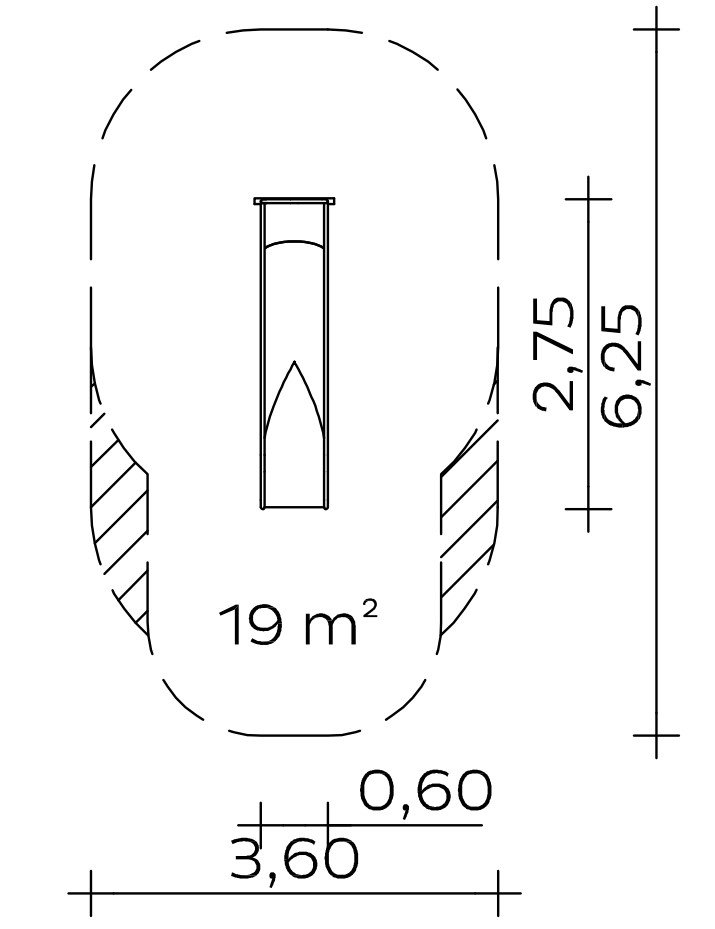 Anbau-Muldenrutsche (1,20) Ansicht 3