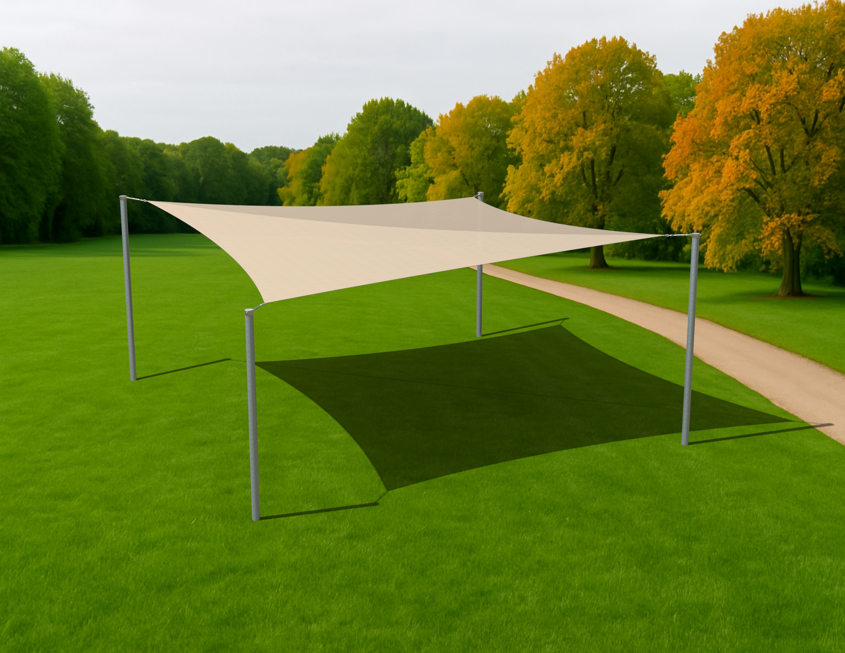 Feststehender/Temporärer Sonnenschutz, 6 x 6 m Ansicht 4