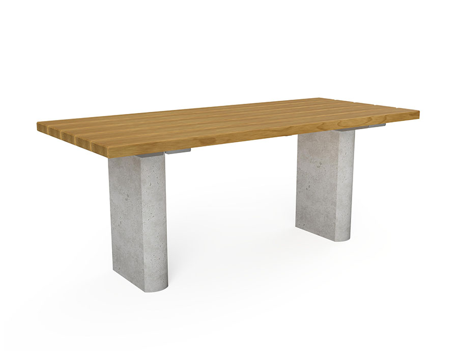 Parktisch Kiefer Ansicht 2