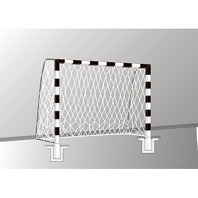 Sport-Thieme Handballtor in Bodenhülsen stehend, 3x2 m Ansicht 2