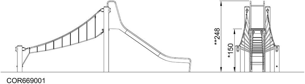 Freistehende Rutsche, 1,5 m hoch COR66900 Ansicht 4
