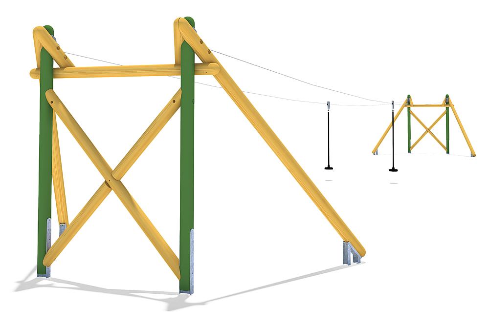 Seilbahn Montana Duo 30 m für Hügelverbau Ansicht 5