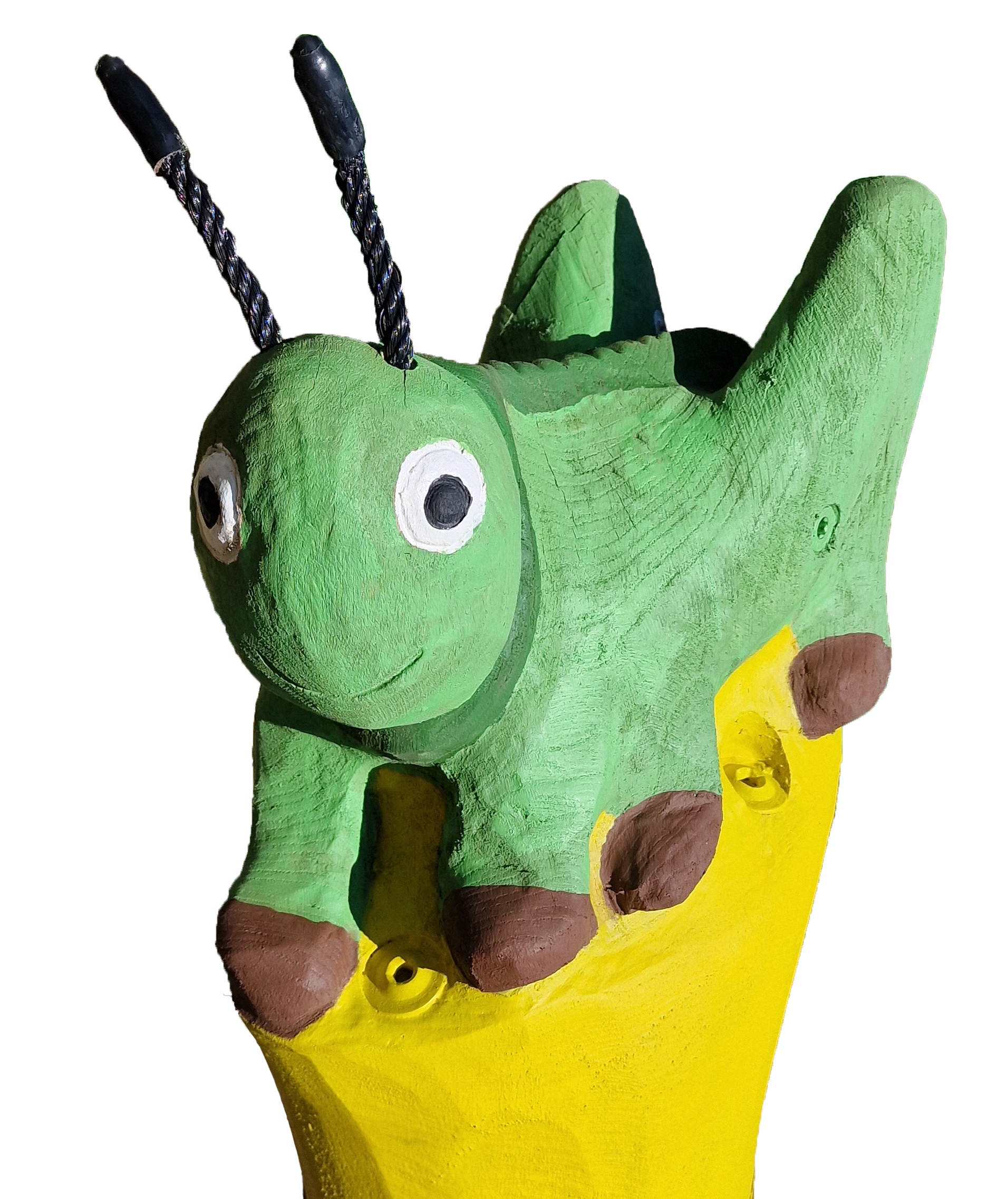 Pfostenkopf/Schnitzfigur Grashüpfer - Ansicht 4