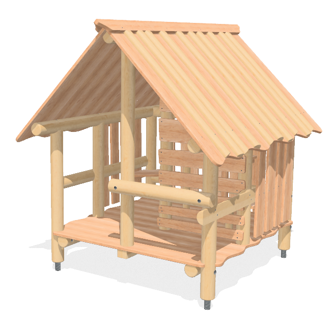 Spielhaus Waldhütte Ansicht 4