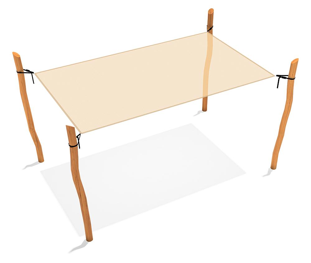 Sonnensegel komplett Sören 5x3 m Ansicht 1