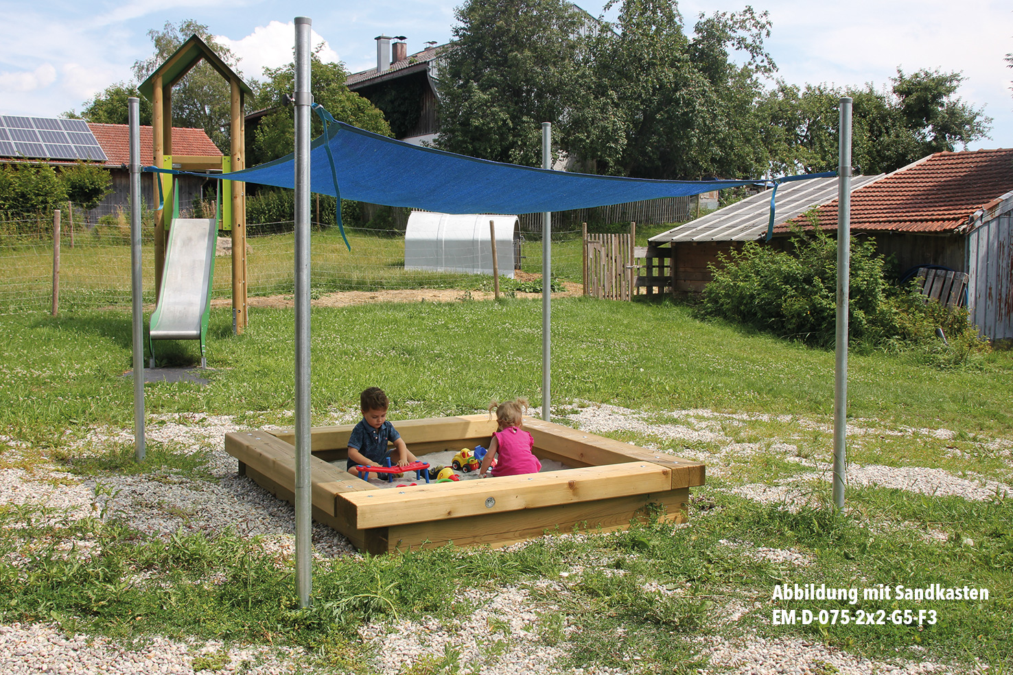 Sandkastenabdeckung/Sonnenschutz 071, 200 x 200 cm Ansicht 3