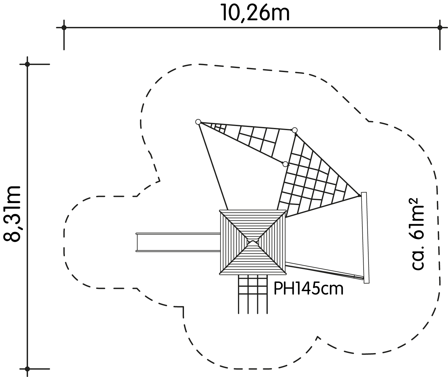Baumhauswald Gierath mit Rutsche Ansicht 5