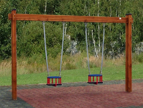 Holzbabyschaukel Ansicht 4