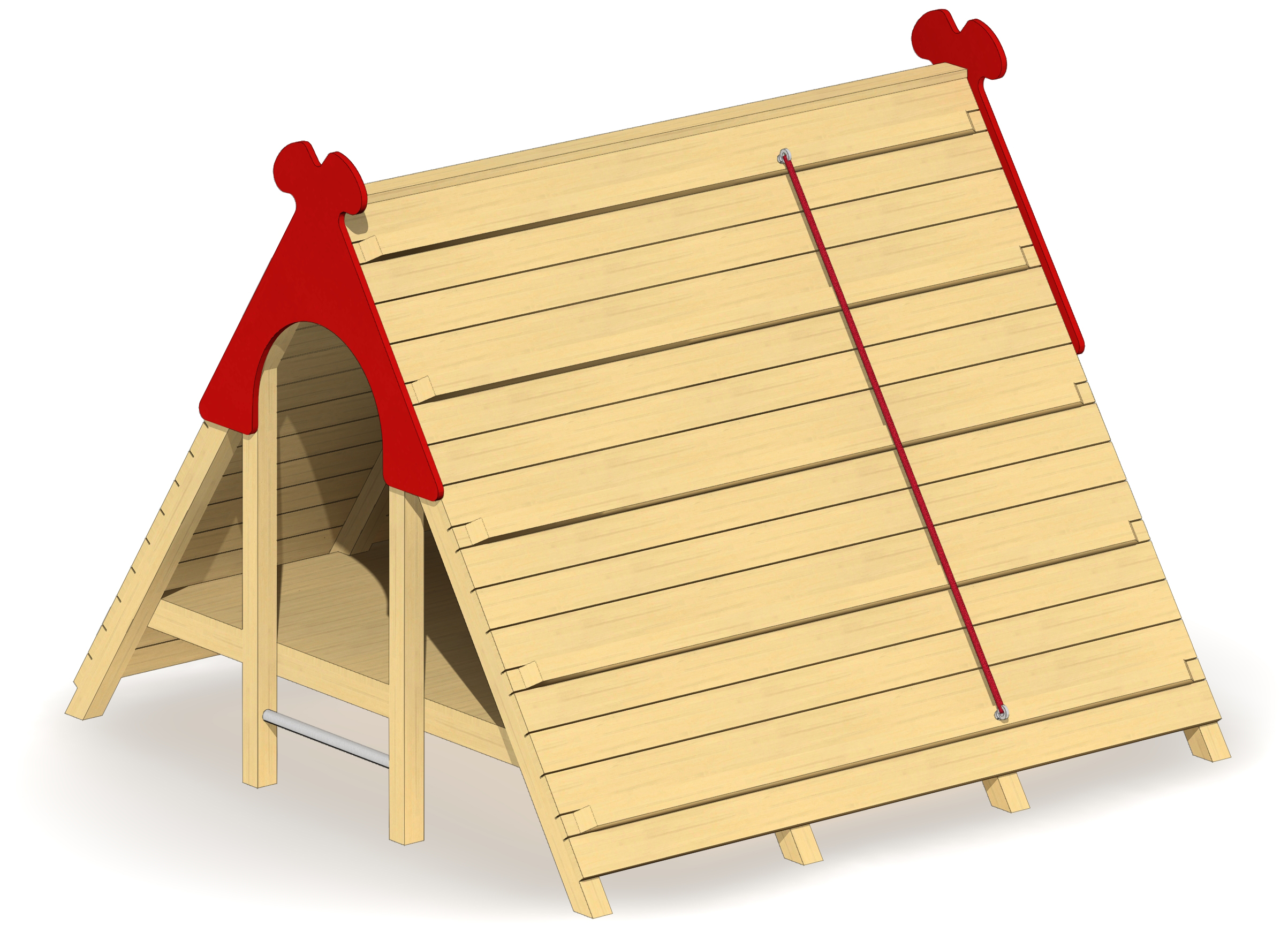 Heideschafstall mit Seil+Griffen Ansicht 4