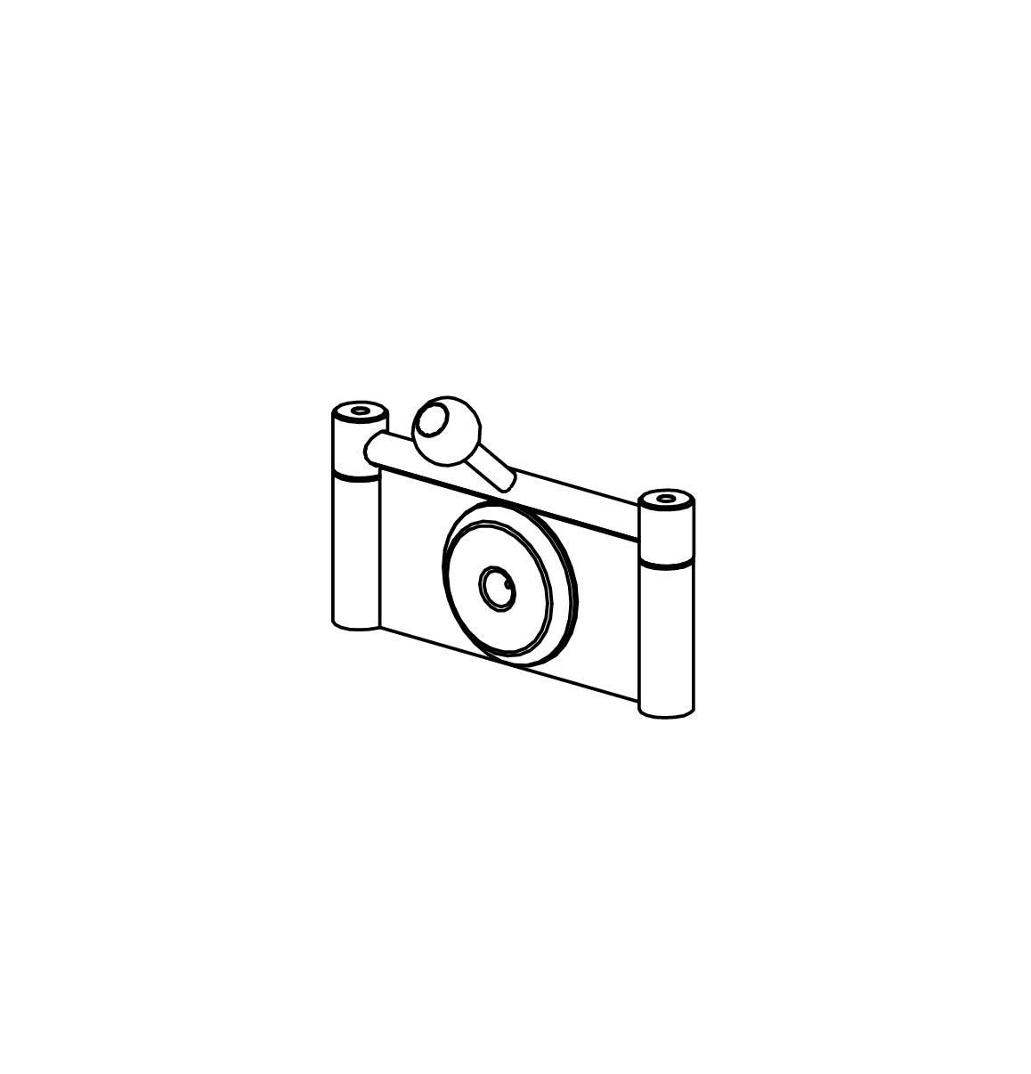 Klappensperre rund Ansicht 2