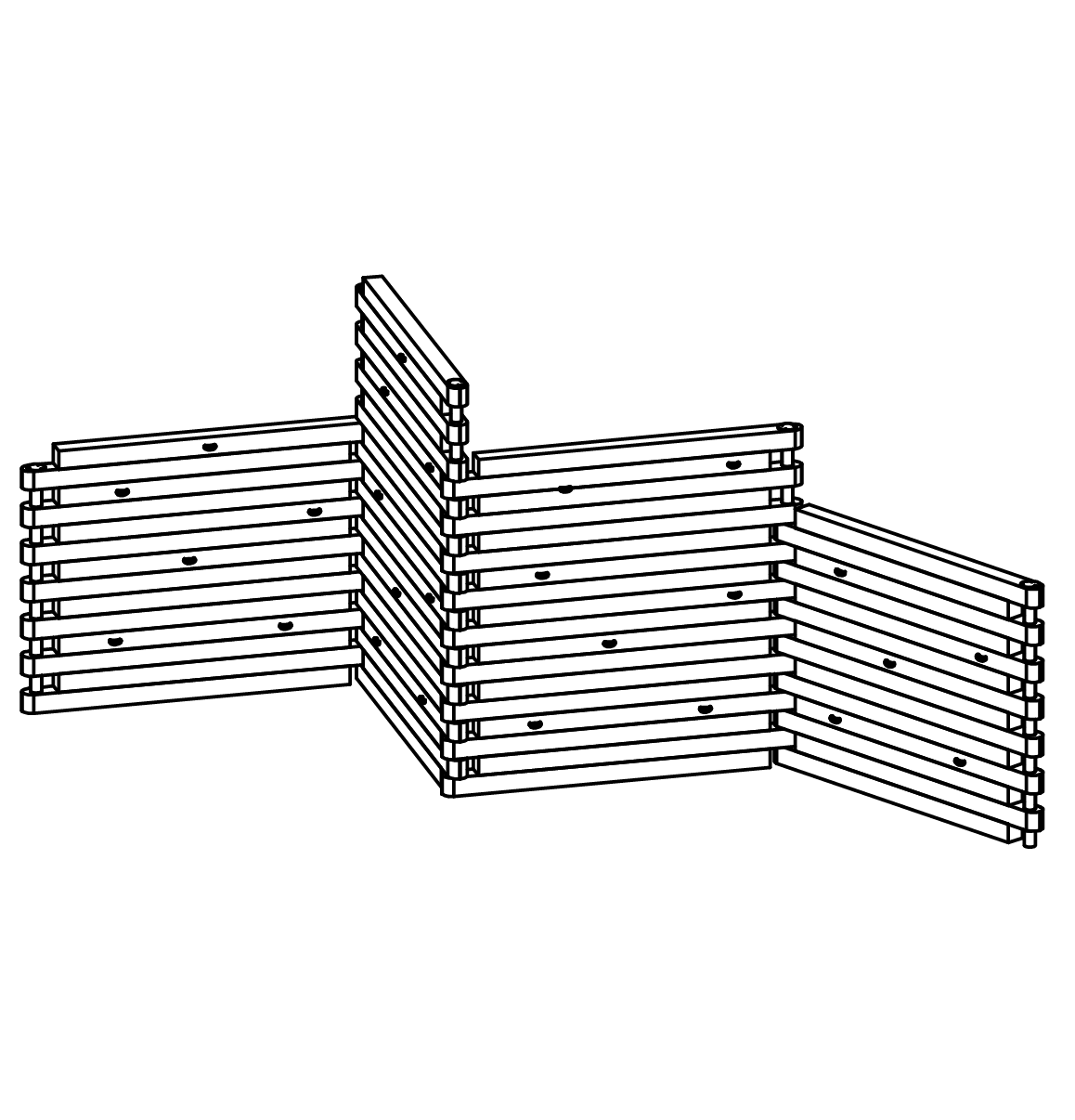 Kletterwand mit 4 Elementen, Richter Spielgeräte