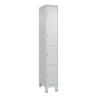 C+P Fächerschrank „Classic Plus“, 4 Fächer übereinander, Abteilbreite 30 cm, mit Füssen
